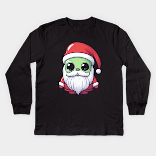 Alien Santa Kids Long Sleeve T-Shirt